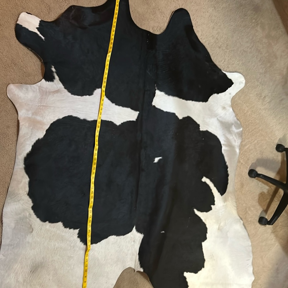 Authentictic black and white cowhide
